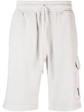 C.P. COMPANY Sweat Bermuda Shorts Grey - MAISONDEFASHION.COM