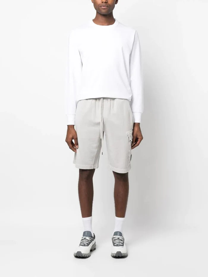 C.P. COMPANY Sweat Bermuda Shorts Grey - MAISONDEFASHION.COM