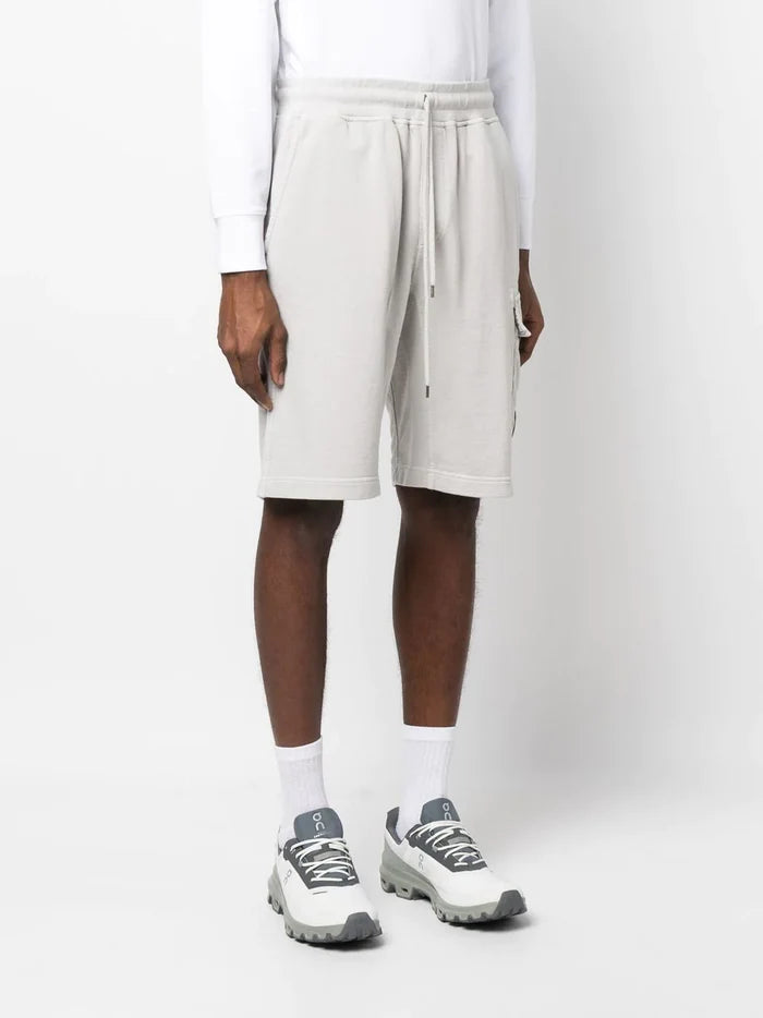 C.P. COMPANY Sweat Bermuda Shorts Grey - MAISONDEFASHION.COM