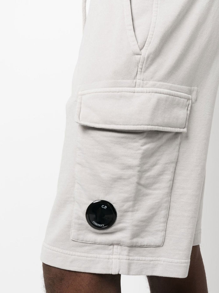 C.P. COMPANY Sweat Bermuda Shorts Grey - MAISONDEFASHION.COM