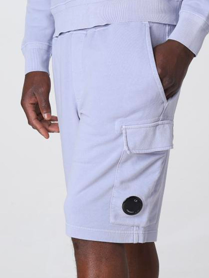 C.P. COMPANY Sweat Bermuda Shorts Purple - MAISONDEFASHION.COM