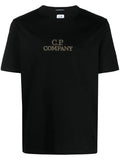 C.P COMPANY MEN Twisted Logo T-Shirt Black - MAISONDEFASHION.COM