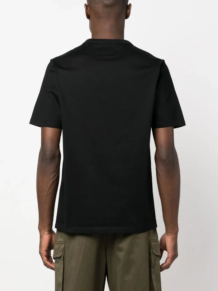C.P COMPANY MEN Twisted Logo T-Shirt Black - MAISONDEFASHION.COM