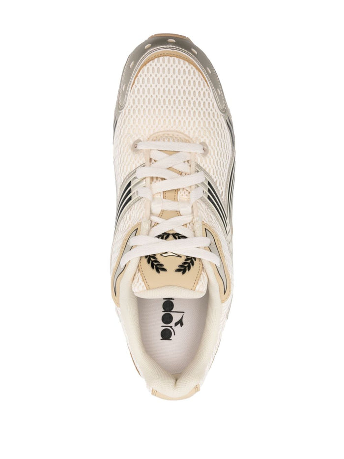 DIADORA Mythos Propulsion 280 M2 Lace-Up Sneakers White/Gold - MAISONDEFASHION.COM