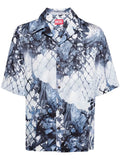 DIESEL S-Bristol Graphic Print Shirt Light Blue - MAISONDEFASHION.COM