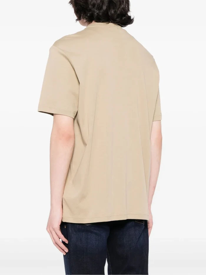 DIESEL T-Just-Doval-PJ Logo T-Shirt Beige - MAISONDEFASHION.COM