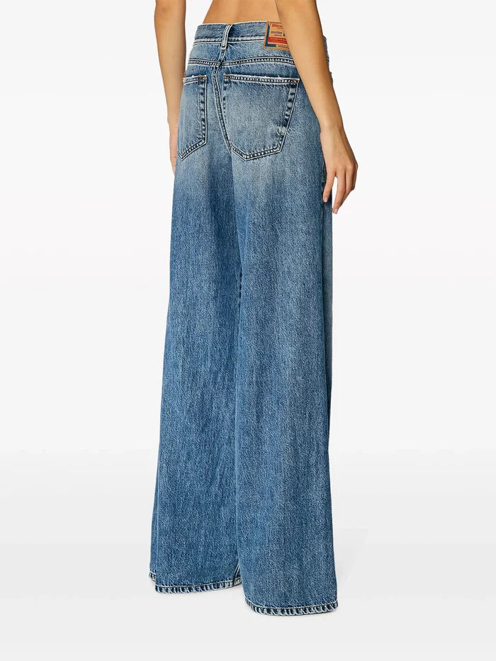DIESEL WOMEN 1978 D-Akemi Bootcut And Flare Jeans Blue - MAISONDEFASHION.COM