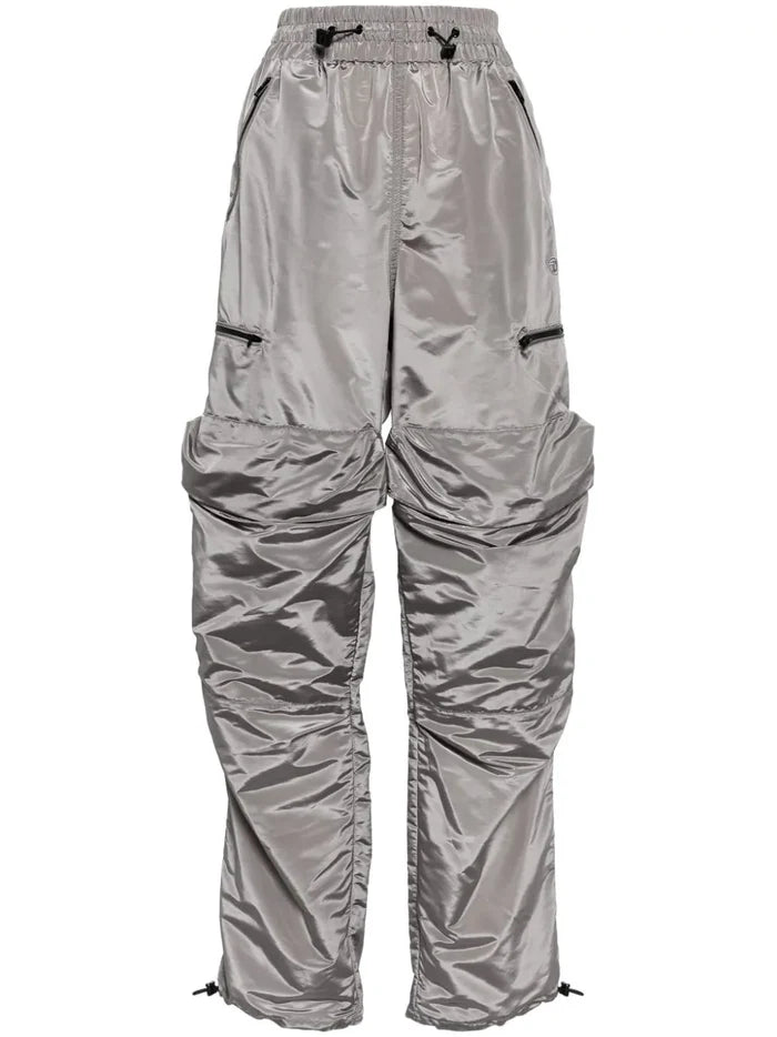 DIESEL WOMEN P-Windal Trousers Grey - MAISONDEFASHION.COM