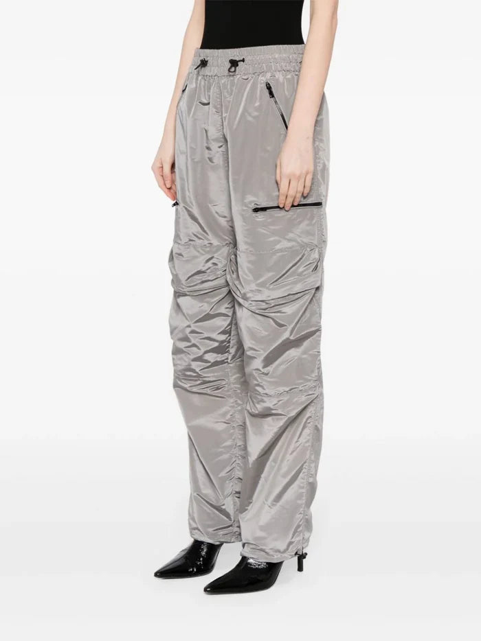 DIESEL WOMEN P-Windal Trousers Grey - MAISONDEFASHION.COM