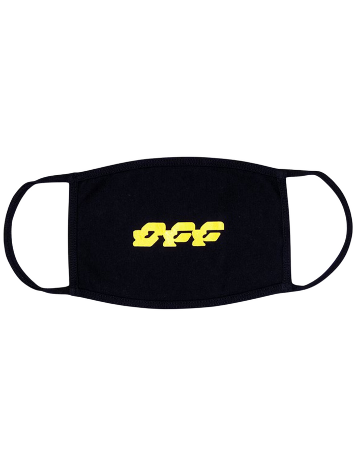 OFF-WHITE Disrupted Face Mask Black/Yellow - MAISONDEFASHION.COM