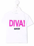 DOLCE & GABBANA BABY Diva print T-shirt White - MAISONDEFASHION.COM