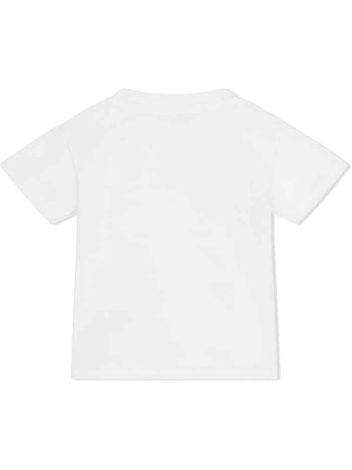 DOLCE & GABBANA BABY Logo-patch Cotton T-shirt White - MAISONDEFASHION.COM