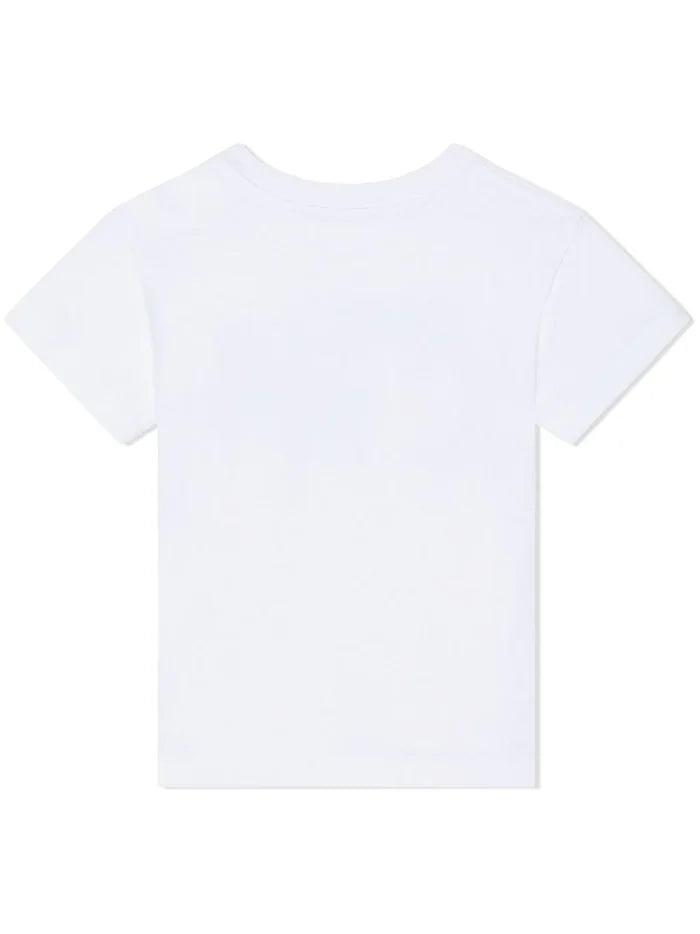 DOLCE & GABBANA BABY Logo-print Cotton T-shirt White/Multicolour - MAISONDEFASHION.COM