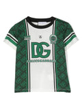DOLCE & GABBANA BABY Varsity T-shirt Green/Multicolour - MAISONDEFASHION.COM