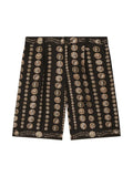 DOLCE & GABBANA KIDS Boys Coin-print Bermuda Shorts Black/Gold - MAISONDEFASHION.COM