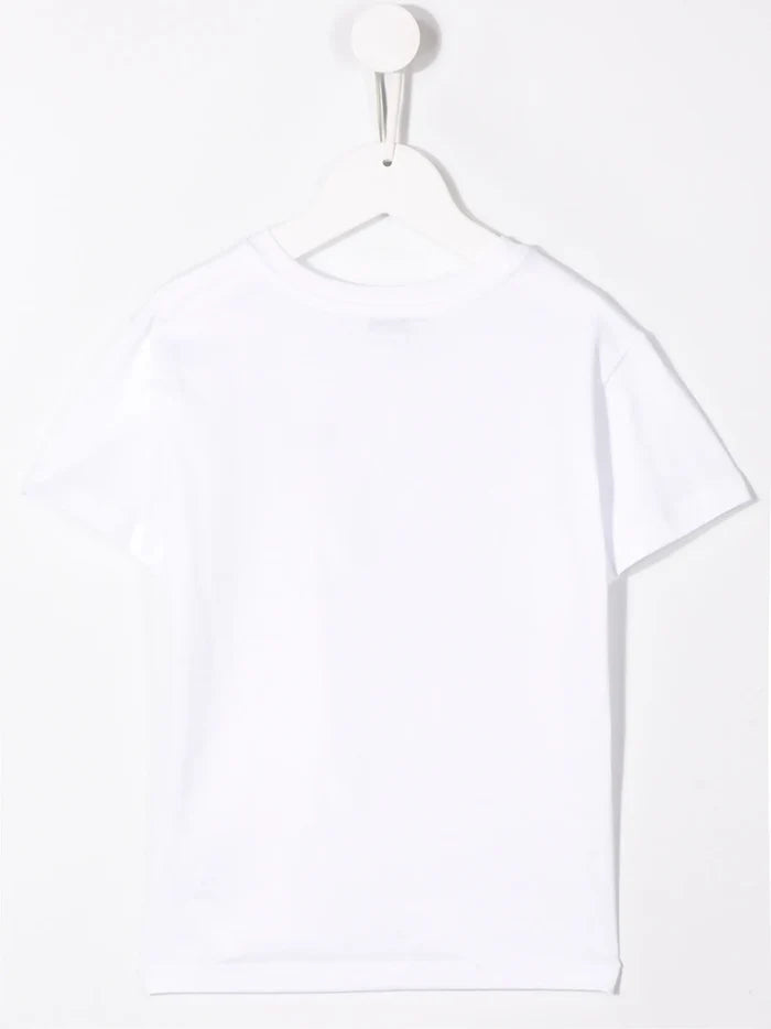 DOLCE & GABBANA KIDS Boys Logo-embroidered Cotton T-shirt White - MAISONDEFASHION.COM
