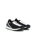 DOLCE & GABBANA KIDS Boys Logo-print Sock-style Sneakers Black/White - MAISONDEFASHION.COM