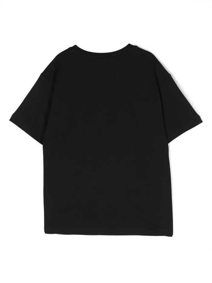 DOLCE & GABBANA KIDS Boys Logo Print T-Shirt Black/White - MAISONDEFASHION.COM