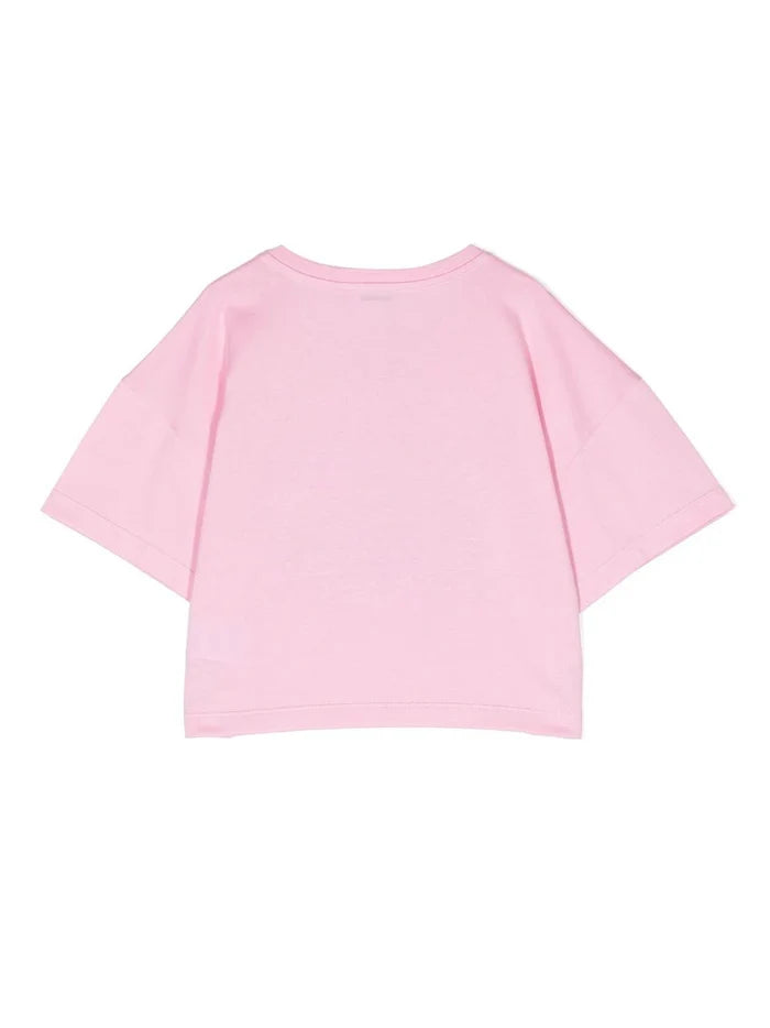 DOLCE & GABBANA KIDS Cotton T-Shirt Light Pink - MAISONDEFASHION.COM