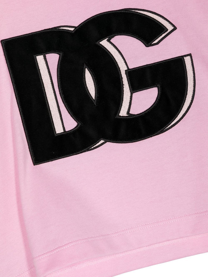 DOLCE & GABBANA KIDS Cotton T-Shirt Light Pink - MAISONDEFASHION.COM