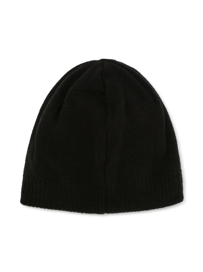 DOLCE & GABBANA KIDS DG Logo-patch Wool Beanie Black/Brown - MAISONDEFASHION.COM