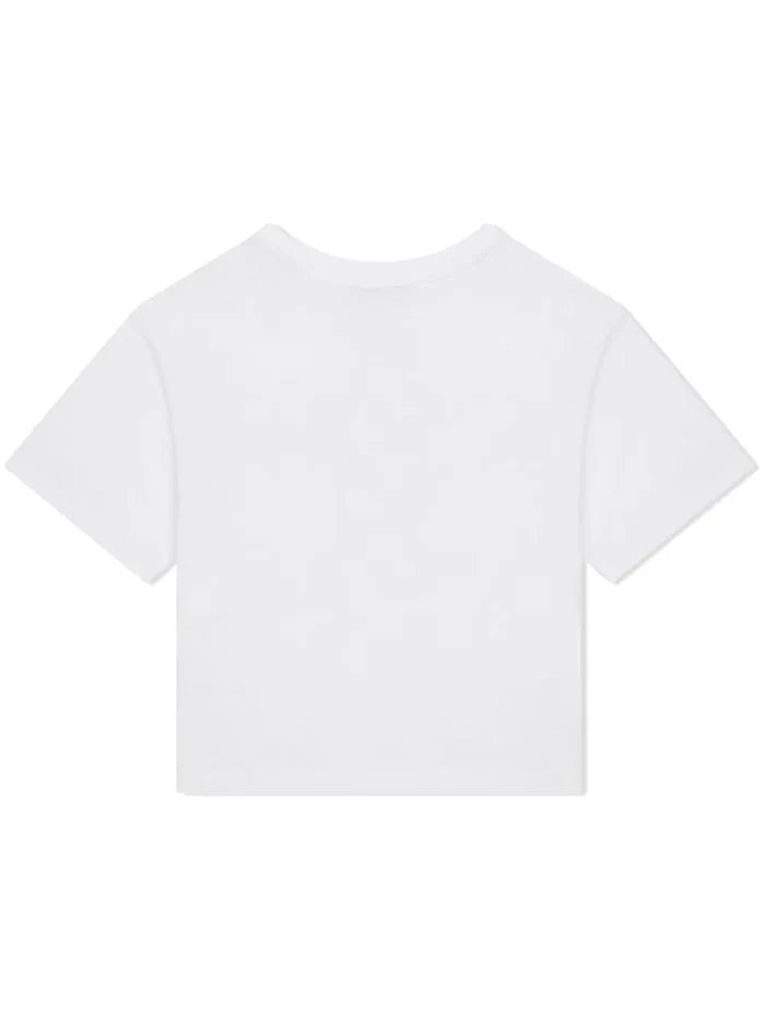 DOLCE & GABBANA KIDS Floral-print Cotton T-shirt White/Pink - MAISONDEFASHION.COM