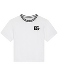 DOLCE & GABBANA KIDS Logo Band T-shirt White - MAISONDEFASHION.COM