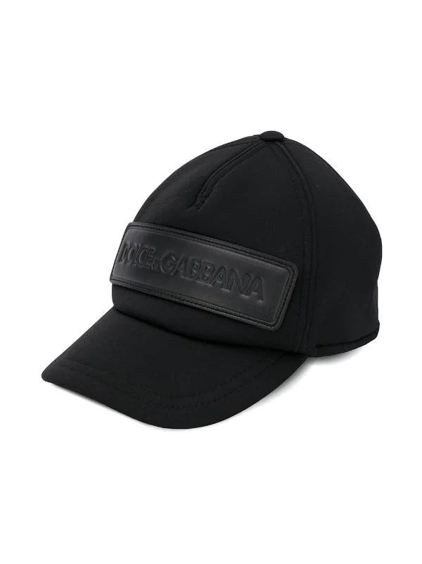DOLCE & GABBANA KIDS  logo patch baseball cap black - MAISONDEFASHION.COM