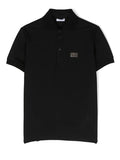 DOLCE & GABBANA KIDS Logo Plaque Polo Shirts Black - MAISONDEFASHION.COM