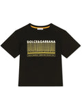 DOLCE & GABBANA KIDS Logo-print T-shirt Black - MAISONDEFASHION.COM