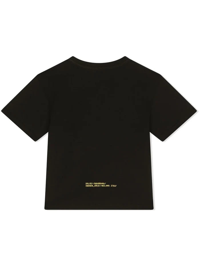 DOLCE & GABBANA KIDS Logo-print T-shirt Black - MAISONDEFASHION.COM