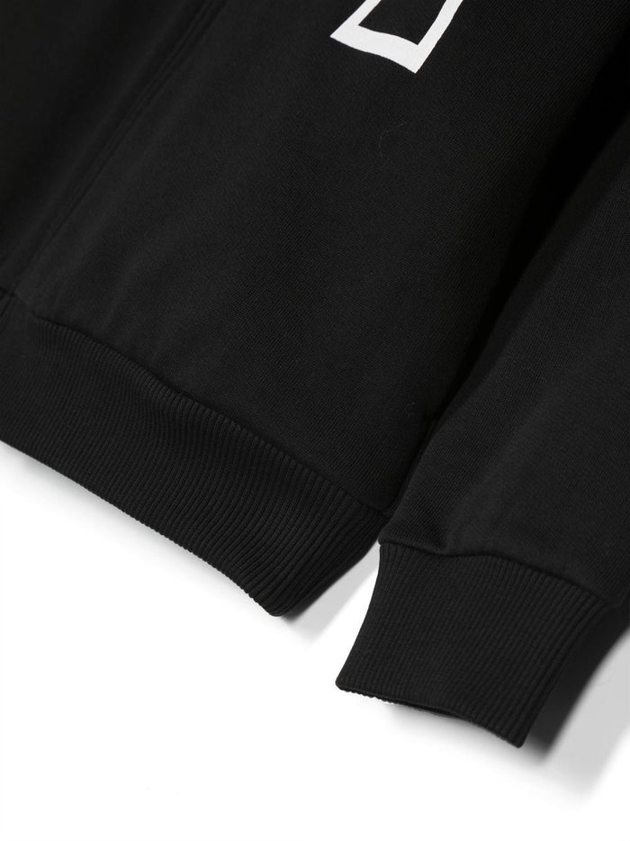 DOLCE & GABBANA KIDS Zip-up Hoodie Black - MAISONDEFASHION.COM