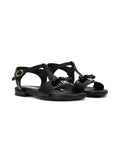 DOLCE & GABBANA KIDS Open-toe Sandals Black - MAISONDEFASHION.COM