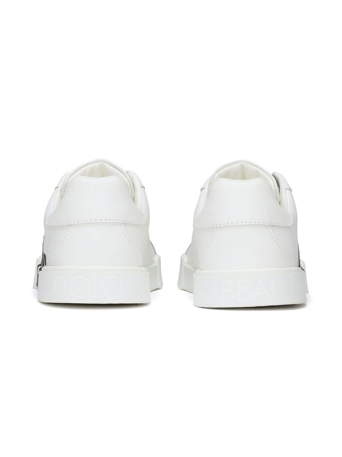 DOLCE & GABBANA KIDS Portofino Low-top Leather Sneakers White - MAISONDEFASHION.COM