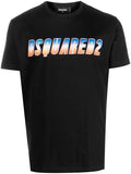 DSQUARED2 3D Graphic Print Cool T-Shirt Black - MAISONDEFASHION.COM