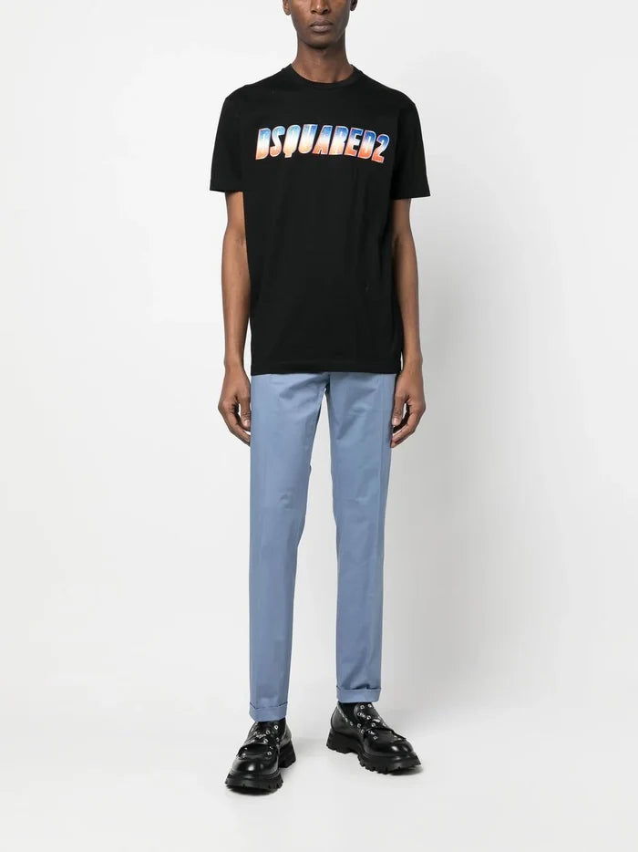 DSQUARED2 3D Graphic Print Cool T-Shirt Black - MAISONDEFASHION.COM