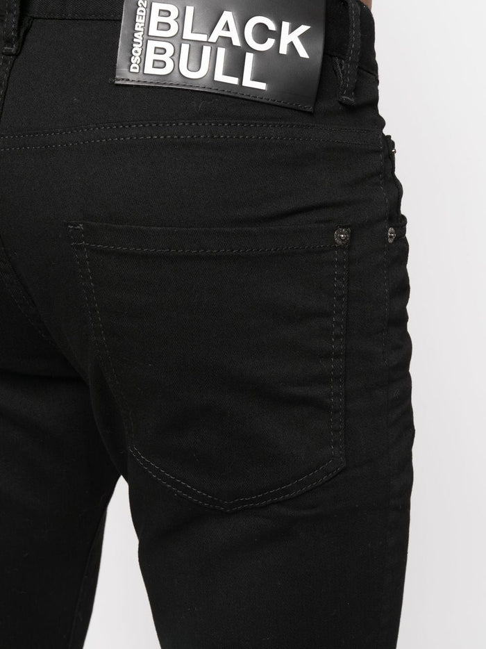 DSQUARED2 Black Bull Skater Jeans Black - MAISONDEFASHION.COM