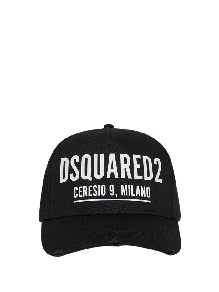 DSQUARED2 Ceresio 9 Baseball Cap Black - MAISONDEFASHION.COM