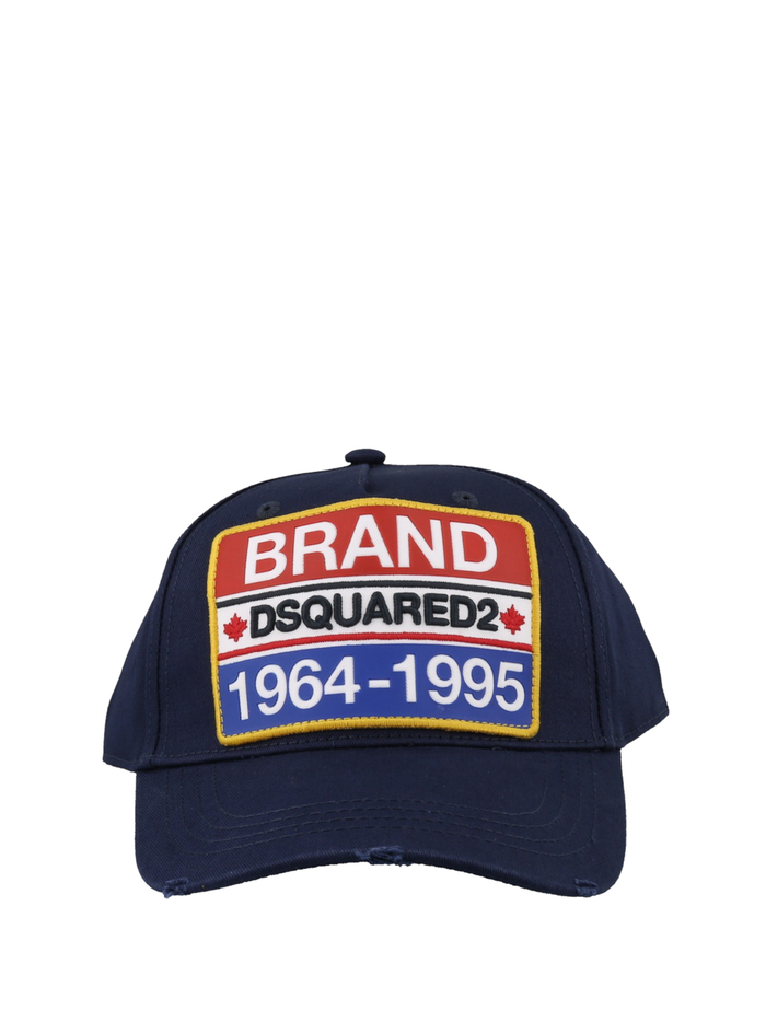 DSQUARED2 Cotton Baseball Cap Blue - MAISONDEFASHION.COM