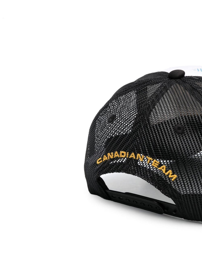 DSQUARED2 D2 Patch Baseball Cap Black - MAISONDEFASHION.COM