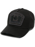 DSQUARED2 D2 Patch Cap Black/Black - MAISONDEFASHION.COM