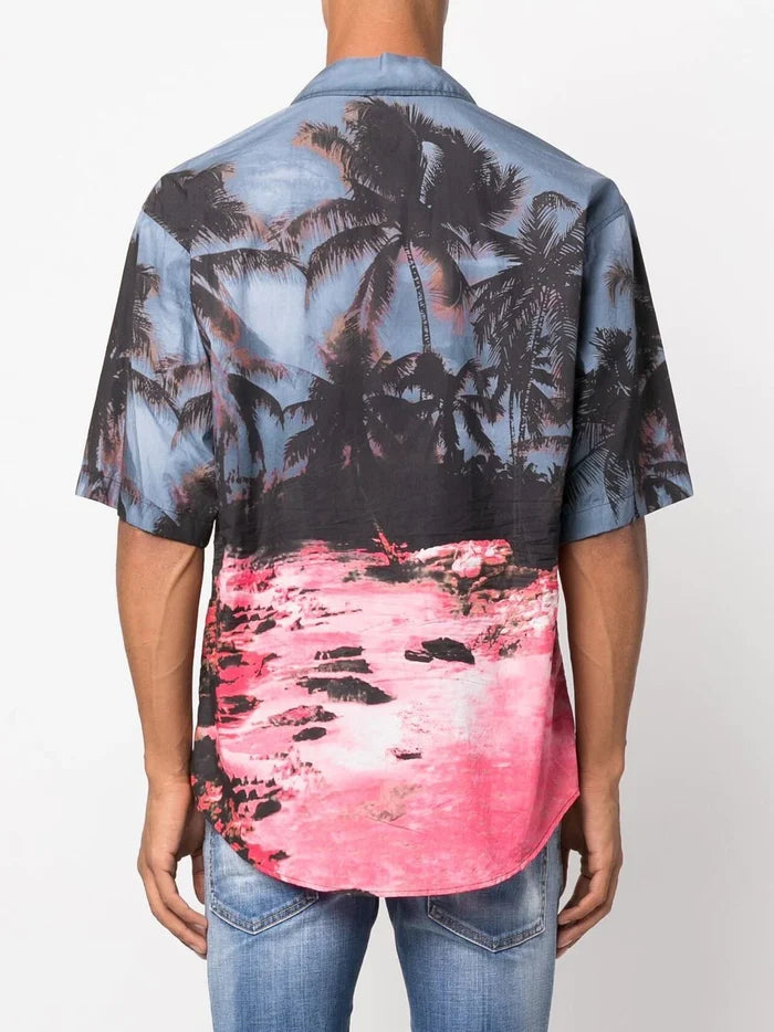 DSQUARED2 D2 Sunrise Bowling Shirt Multi - MAISONDEFASHION.COM