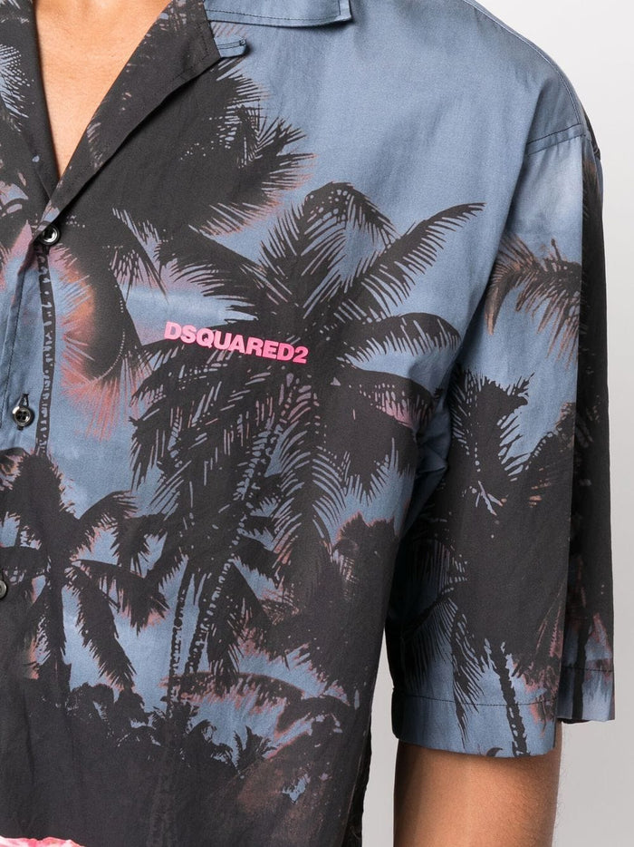 DSQUARED2 D2 Sunrise Bowling Shirt Multi - MAISONDEFASHION.COM