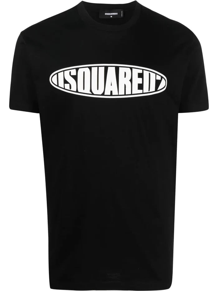 DSQUARED2 D2 Surf Board Logo T-Shirt Black - MAISONDEFASHION.COM