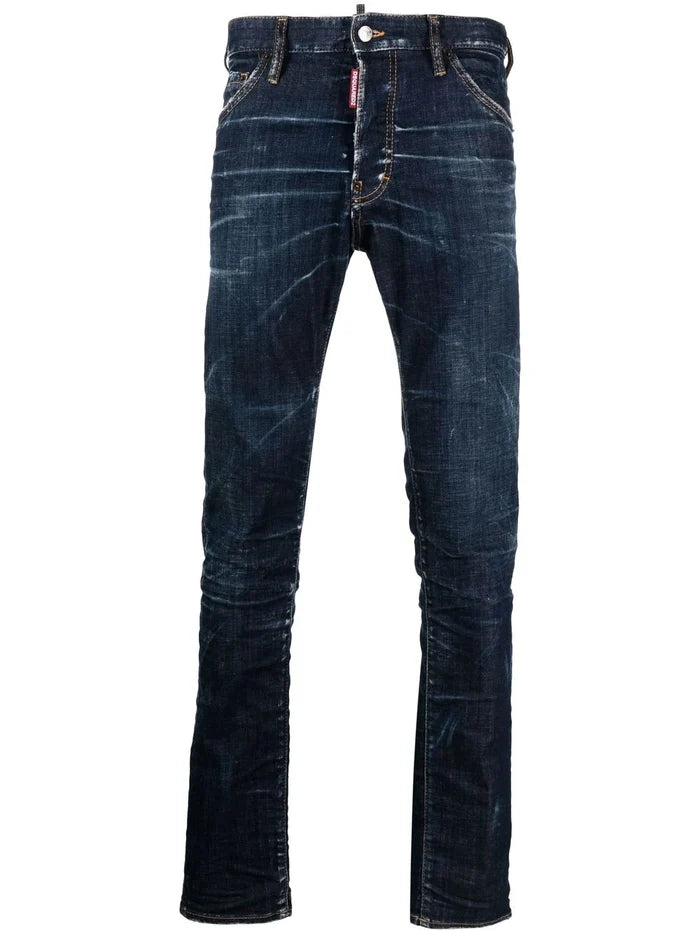 DSQUARED2 Dark Clean Wash Jeans Blue - MAISONDEFASHION.COM