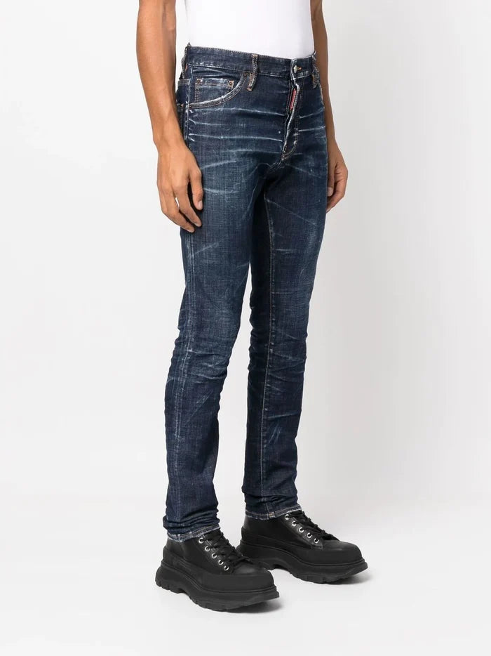 DSQUARED2 Dark Clean Wash Jeans Blue - MAISONDEFASHION.COM