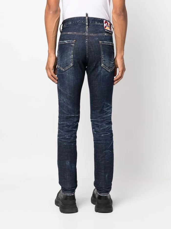 DSQUARED2 Dark Clean Wash Jeans Blue - MAISONDEFASHION.COM