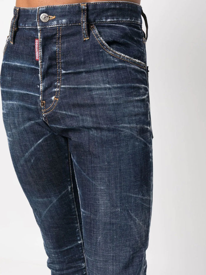 DSQUARED2 Dark Clean Wash Jeans Blue - MAISONDEFASHION.COM