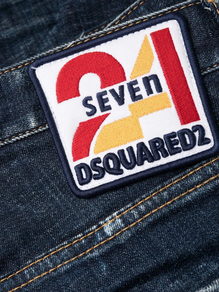 DSQUARED2 Dark Clean Wash Jeans Blue - MAISONDEFASHION.COM