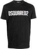 DSQUARED2 Glitch Logo Cool T-Shirt Black - MAISONDEFASHION.COM